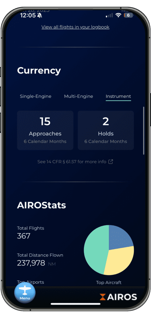 The currency section of the AIROS Mobile App Dashboard